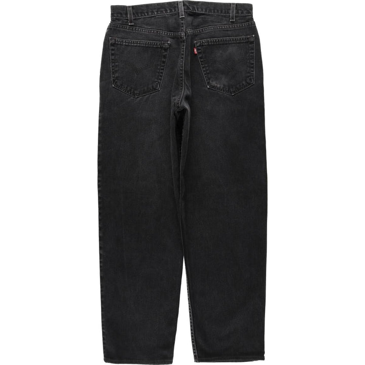 00'S Levi's 550 Relaxed Fit Black Denim Tapered Denim Pants Made in USA Men's W34 cotton black type Vintage Second Hand