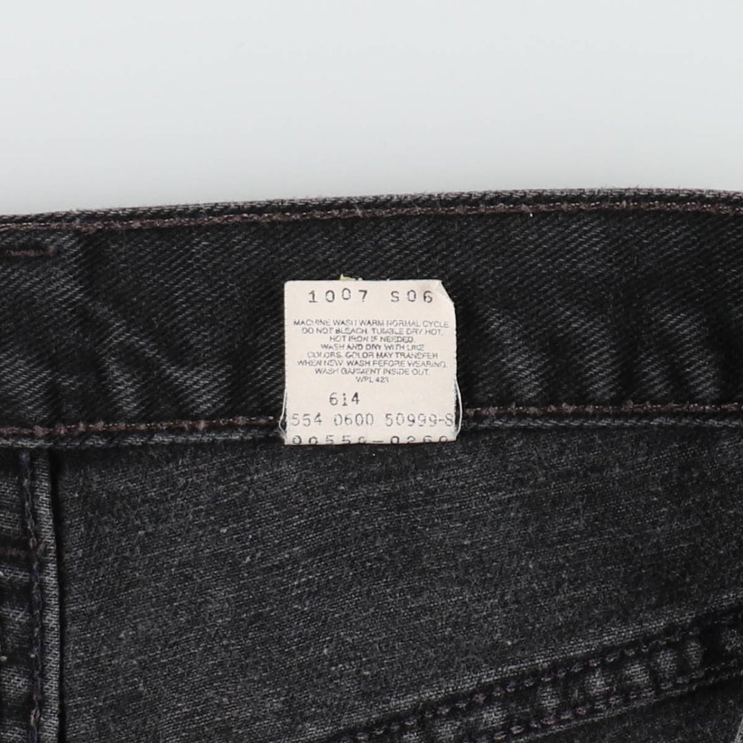00'S Levi's 550 Relaxed Fit Black Denim Tapered Denim Pants Made in USA Men's W34 cotton black type Vintage Second Hand