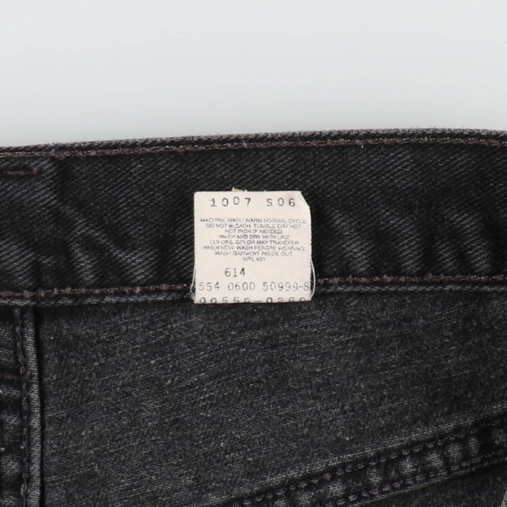 00'S Levi's 550 Relaxed Fit Black Denim Tapered Denim Pants Made in USA Men's W34 cotton black type Vintage Second Hand