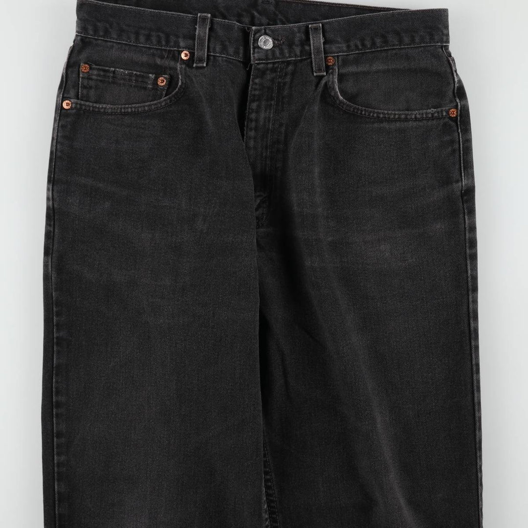 00'S Levi's 550 Relaxed Fit Black Denim Tapered Denim Pants Made in USA Men's W34 cotton black type Vintage Second Hand