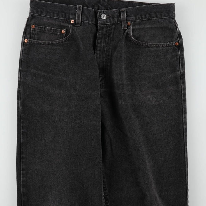 00'S Levi's 550 Relaxed Fit Black Denim Tapered Denim Pants Made in USA Men's W34 cotton black type Vintage Second Hand