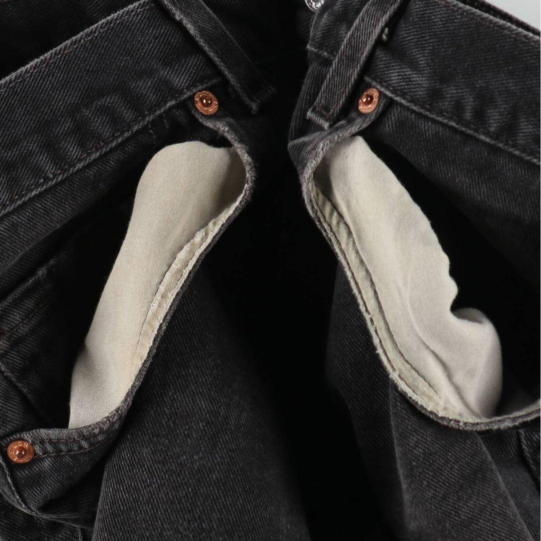 00'S Levi's 550 Relaxed Fit Black Denim Tapered Denim Pants Made in USA Men's W34 cotton black type Vintage Second Hand