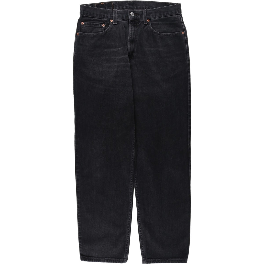 2000'S Levi's 550 Relaxed Fit Tapered Black Denim Pants, Made in the USA, Men's Size W33 cotton black type Vintage Second Hand