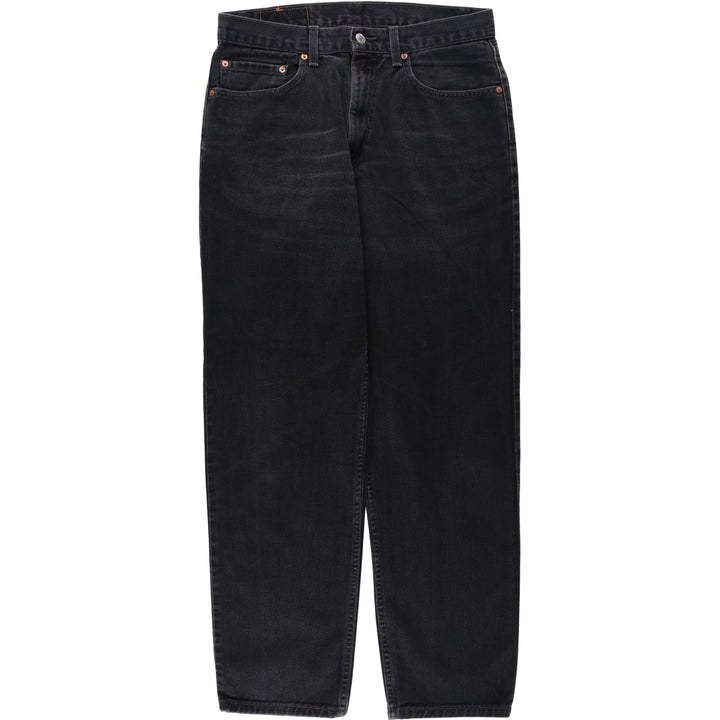 2000'S Levi's 550 Relaxed Fit Tapered Black Denim Pants, Made in the USA, Men's Size W33 cotton black type Vintage Second Hand