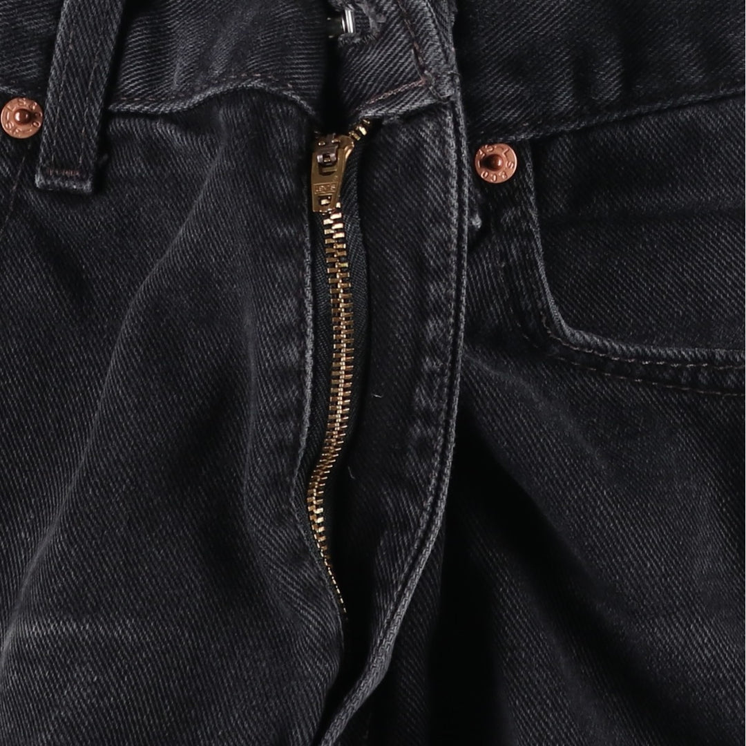 2000'S Levi's 550 Relaxed Fit Tapered Black Denim Pants, Made in the USA, Men's Size W33 cotton black type Vintage Second Hand