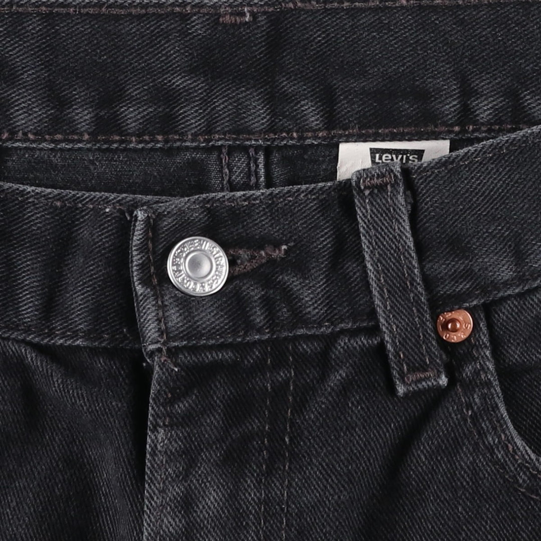 2000'S Levi's 550 Relaxed Fit Tapered Black Denim Pants, Made in the USA, Men's Size W33 cotton black type Vintage Second Hand