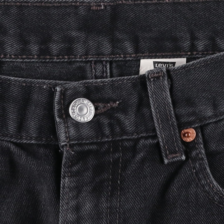 2000'S Levi's 550 Relaxed Fit Tapered Black Denim Pants, Made in the USA, Men's Size W33 cotton black type Vintage Second Hand