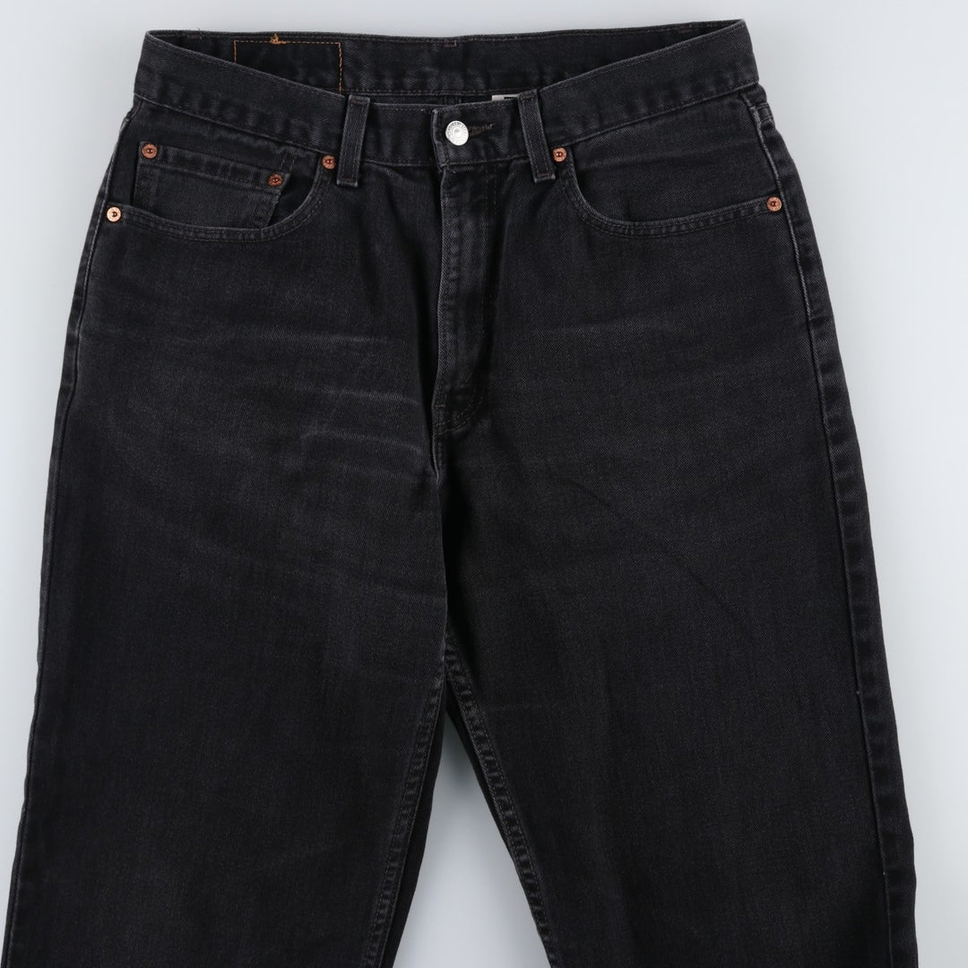 2000'S Levi's 550 Relaxed Fit Tapered Black Denim Pants, Made in the USA, Men's Size W33 cotton black type Vintage Second Hand