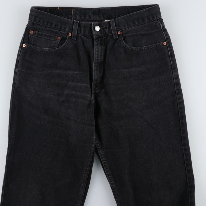 2000'S Levi's 550 Relaxed Fit Tapered Black Denim Pants, Made in the USA, Men's Size W33 cotton black type Vintage Second Hand