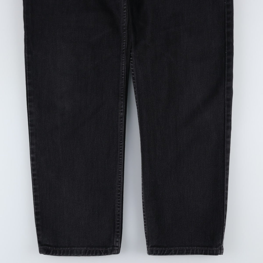 2000'S Levi's 550 Relaxed Fit Tapered Black Denim Pants, Made in the USA, Men's Size W33 cotton black type Vintage Second Hand
