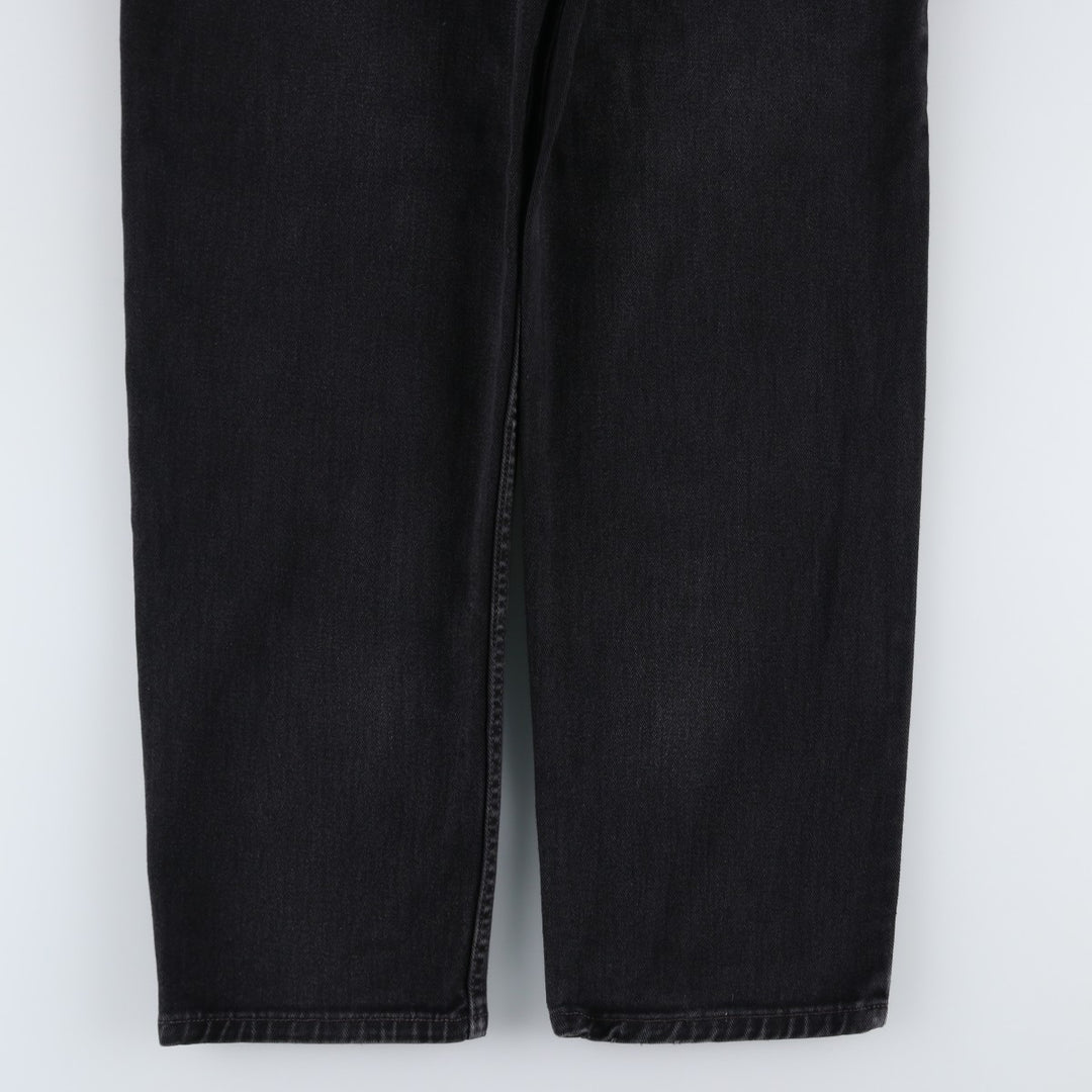 2000'S Levi's 550 Relaxed Fit Tapered Black Denim Pants, Made in the USA, Men's Size W33 cotton black type Vintage Second Hand
