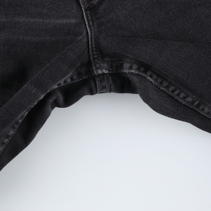 2000'S Levi's 550 Relaxed Fit Tapered Black Denim Pants, Made in the USA, Men's Size W33 cotton black type Vintage Second Hand