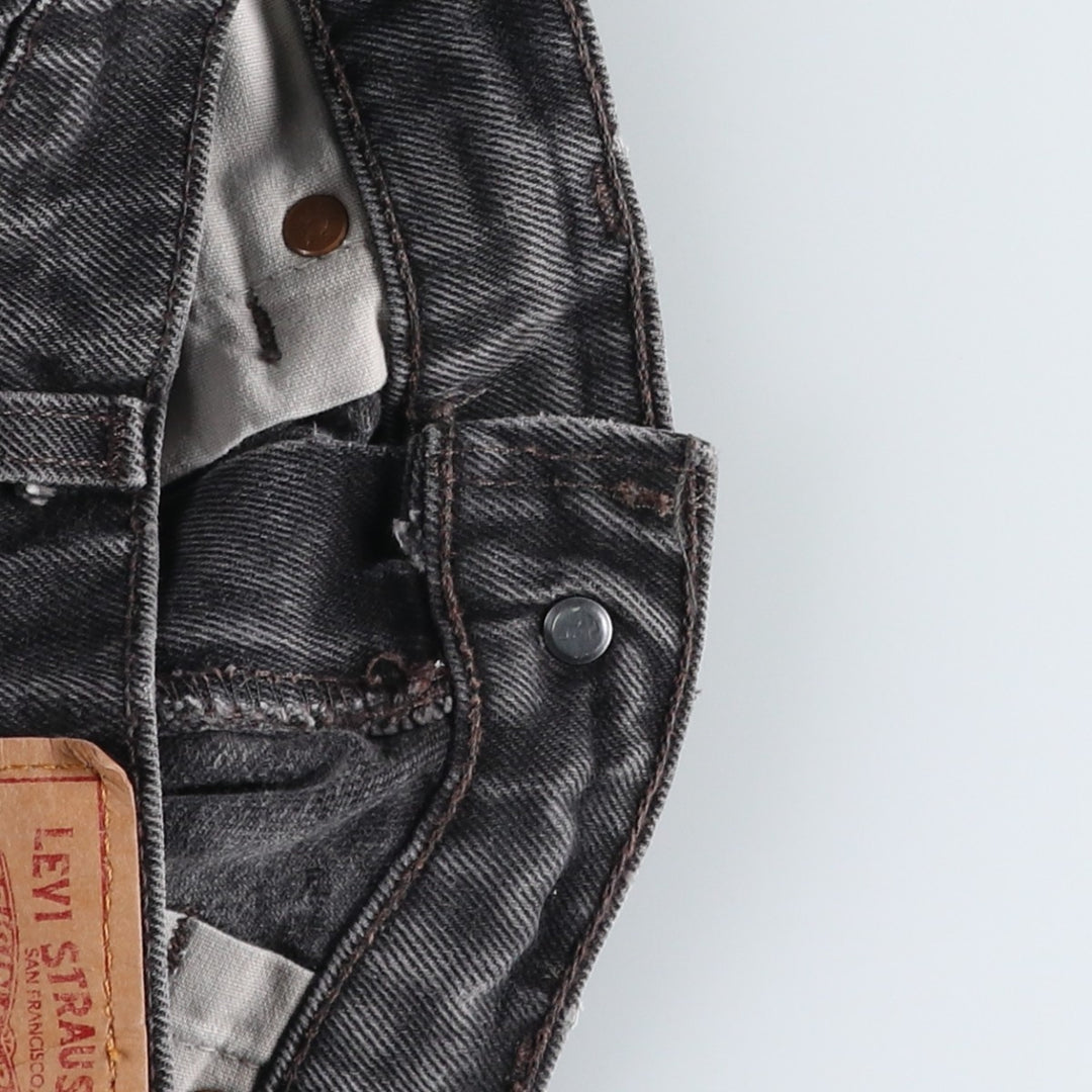 90'S Levi's 550 Relaxed Fit Black Denim Tapered Denim Pants Made in USA Men's W32 Vintage cotton black type Vintage Second Hand