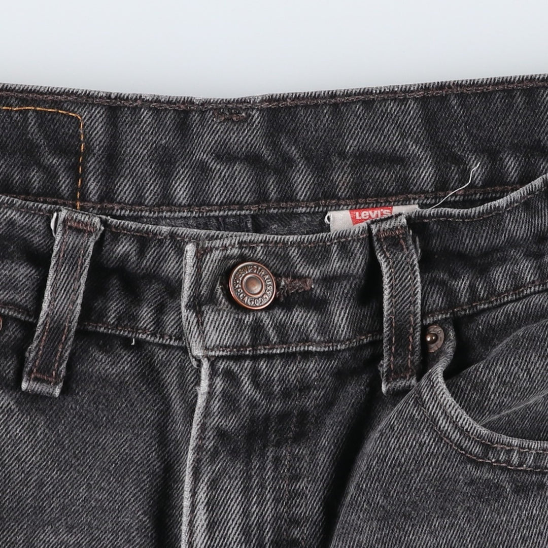 90'S Levi's 550 Relaxed Fit Black Denim Tapered Denim Pants Made in USA Men's W32 Vintage cotton black type Vintage Second Hand