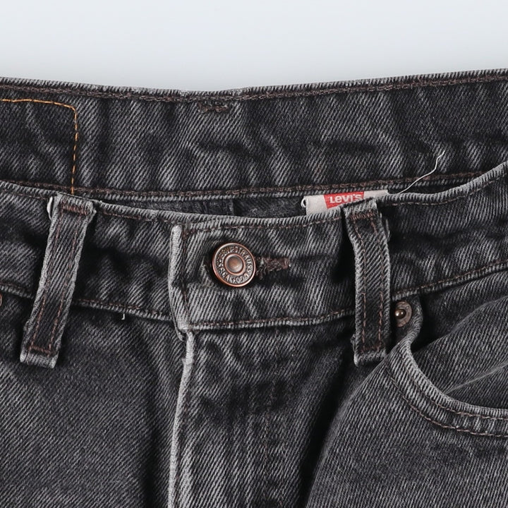 90'S Levi's 550 Relaxed Fit Black Denim Tapered Denim Pants Made in USA Men's W32 Vintage cotton black type Vintage Second Hand