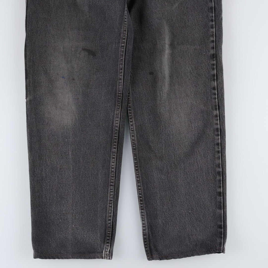 90'S Levi's 550 Relaxed Fit Black Denim Tapered Denim Pants Made in USA Men's W32 Vintage cotton black type Vintage Second Hand