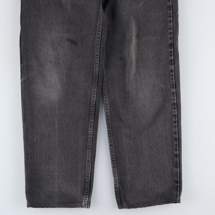 90'S Levi's 550 Relaxed Fit Black Denim Tapered Denim Pants Made in USA Men's W32 Vintage cotton black type Vintage Second Hand