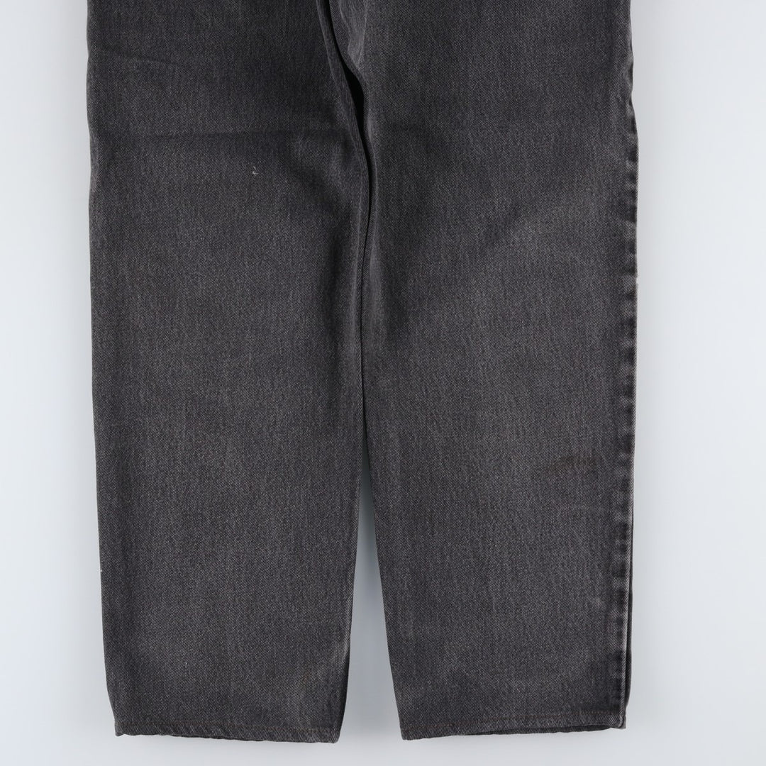 90'S Levi's 550 Relaxed Fit Black Denim Tapered Denim Pants Made in USA Men's W32 Vintage cotton black type Vintage Second Hand
