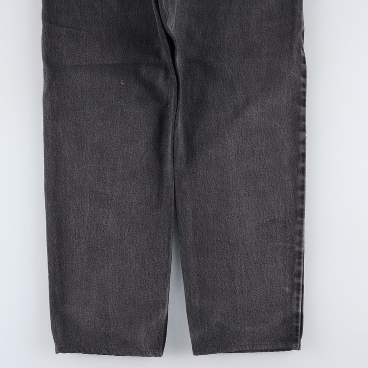 90'S Levi's 550 Relaxed Fit Black Denim Tapered Denim Pants Made in USA Men's W32 Vintage cotton black type Vintage Second Hand