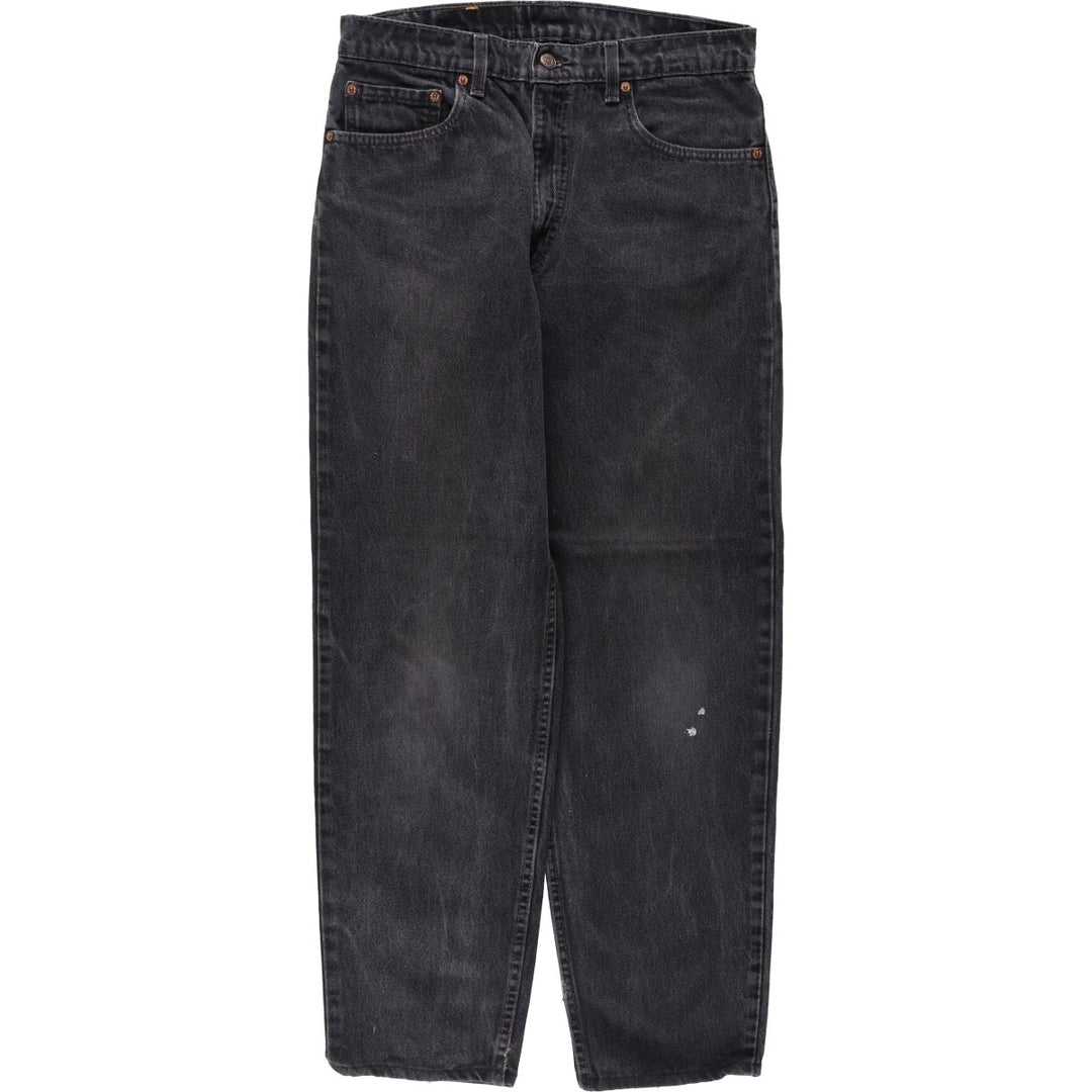 90'S Levi's 550 Relaxed Fit Tapered Leg Black Denim Tapered Jeans, Made in USA, Men's Size W32 (approx.) cotton black type Vintage Second Hand