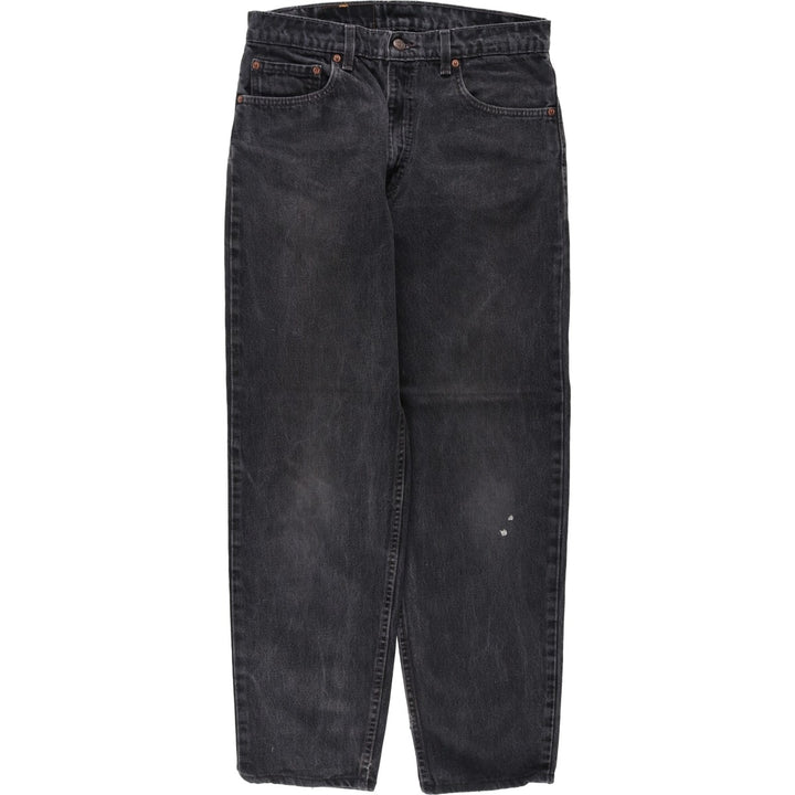 90'S Levi's 550 Relaxed Fit Tapered Leg Black Denim Tapered Jeans, Made in USA, Men's Size W32 (approx.) cotton black type Vintage Second Hand