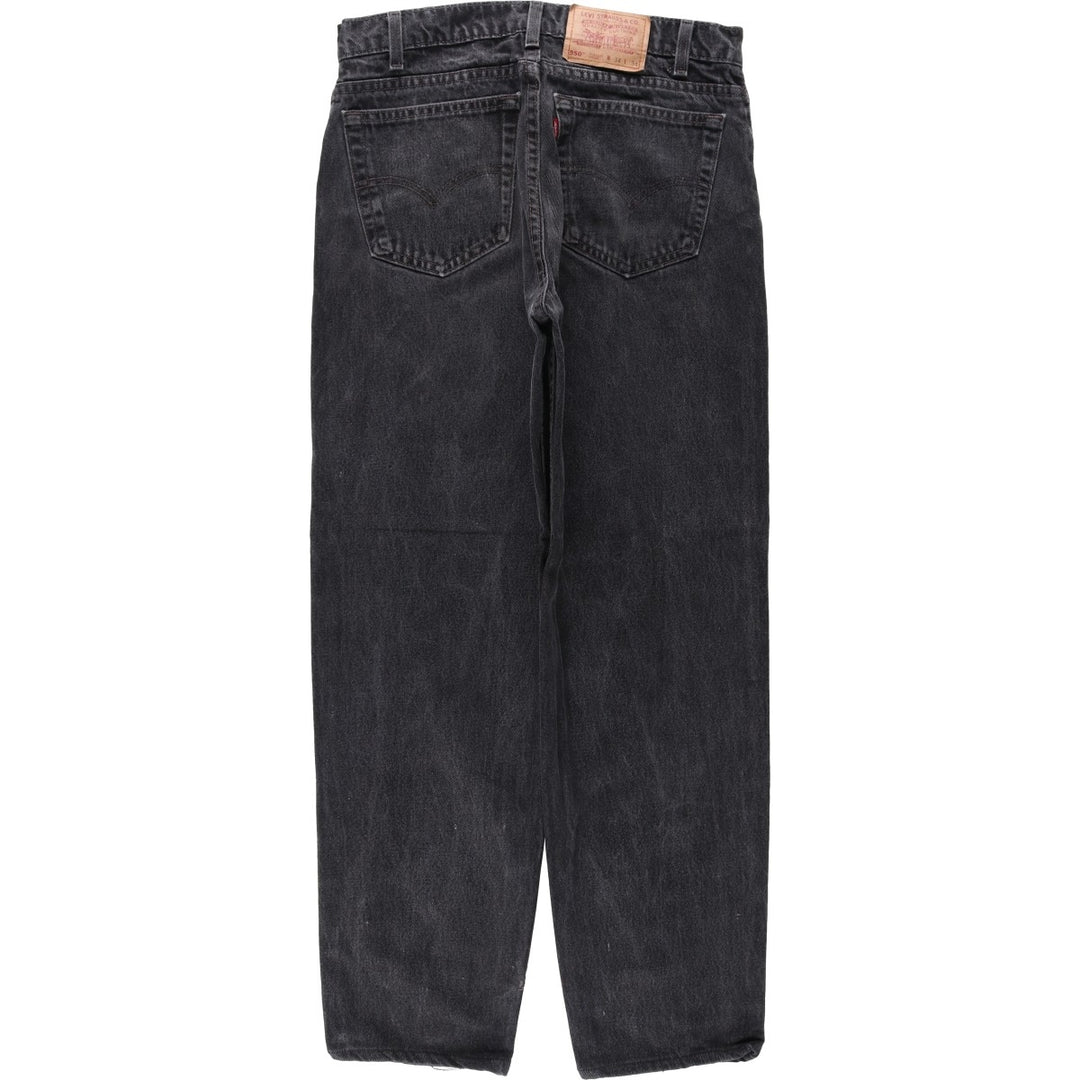 90'S Levi's 550 Relaxed Fit Tapered Leg Black Denim Tapered Jeans, Made in USA, Men's Size W32 (approx.) cotton black type Vintage Second Hand