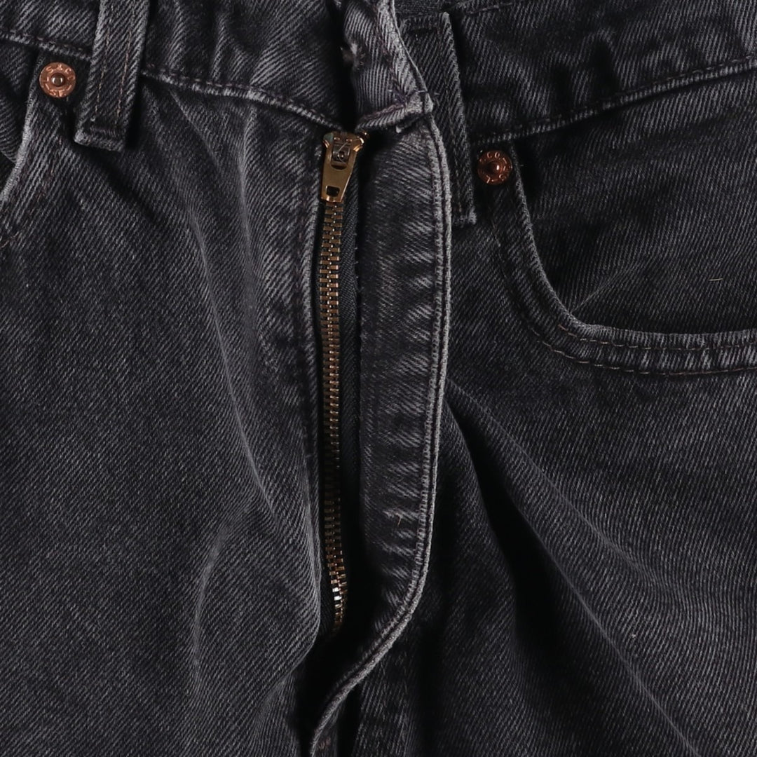 90'S Levi's 550 Relaxed Fit Tapered Leg Black Denim Tapered Jeans, Made in USA, Men's Size W32 (approx.) cotton black type Vintage Second Hand