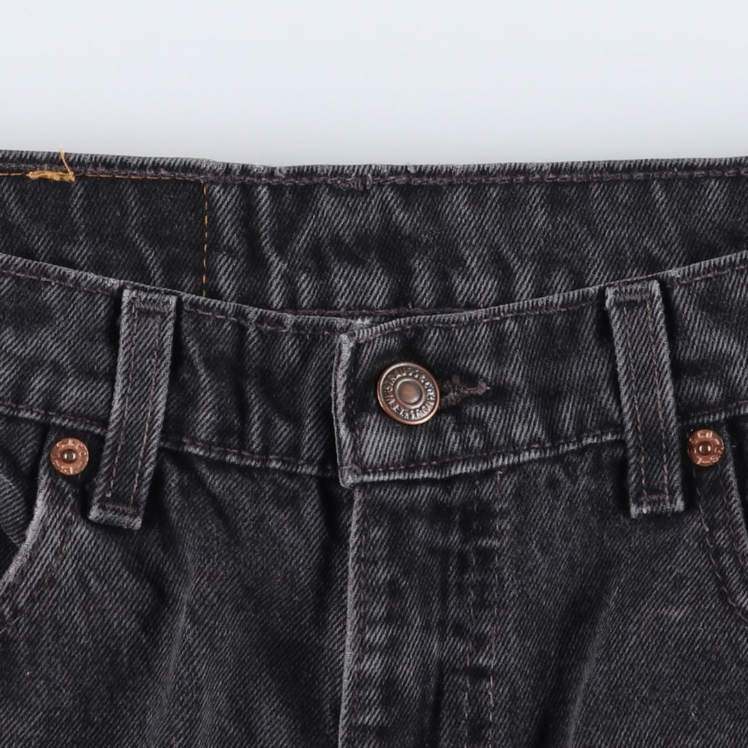 90'S Levi's 550 Relaxed Fit Tapered Leg Black Denim Tapered Jeans, Made in USA, Men's Size W32 (approx.) cotton black type Vintage Second Hand