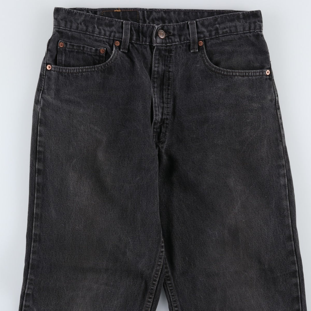 90'S Levi's 550 Relaxed Fit Tapered Leg Black Denim Tapered Jeans, Made in USA, Men's Size W32 (approx.) cotton black type Vintage Second Hand