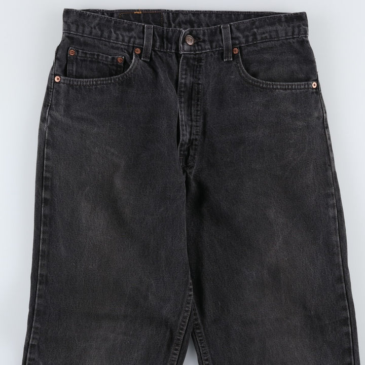 90'S Levi's 550 Relaxed Fit Tapered Leg Black Denim Tapered Jeans, Made in USA, Men's Size W32 (approx.) cotton black type Vintage Second Hand