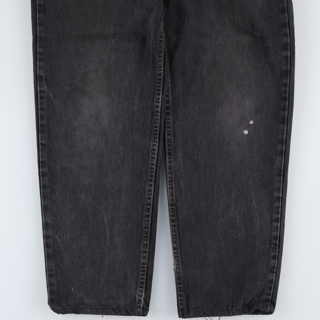 90'S Levi's 550 Relaxed Fit Tapered Leg Black Denim Tapered Jeans, Made in USA, Men's Size W32 (approx.) cotton black type Vintage Second Hand