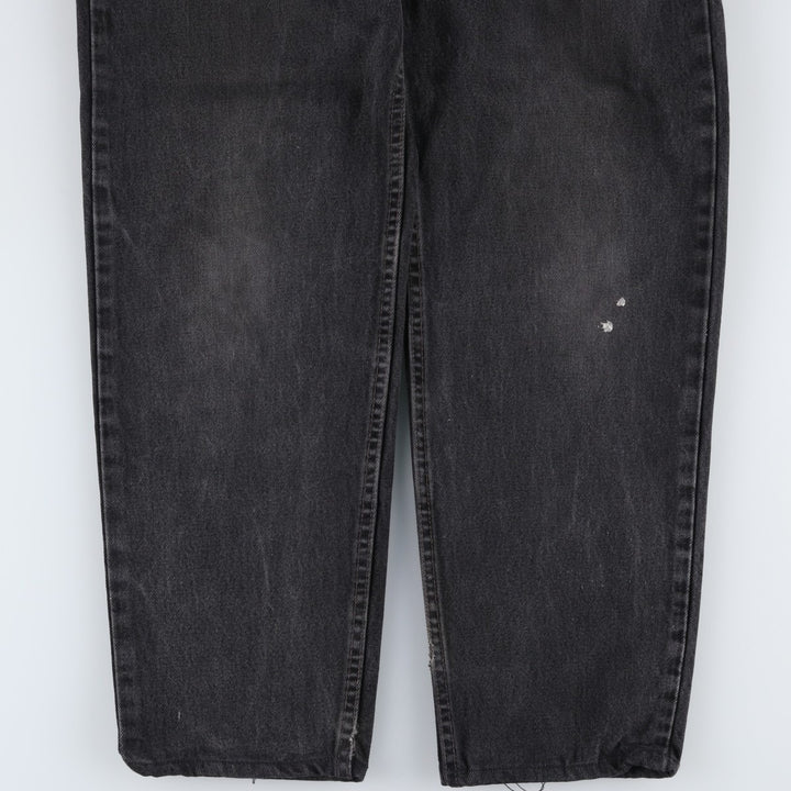 90'S Levi's 550 Relaxed Fit Tapered Leg Black Denim Tapered Jeans, Made in USA, Men's Size W32 (approx.) cotton black type Vintage Second Hand