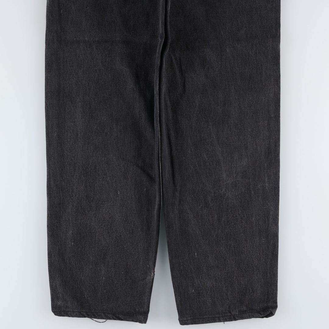 90'S Levi's 550 Relaxed Fit Tapered Leg Black Denim Tapered Jeans, Made in USA, Men's Size W32 (approx.) cotton black type Vintage Second Hand