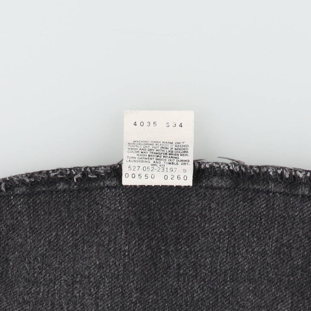 1990'S Levi's 550 Black Denim Tapered Jeans, Made in USA, Men's Size W33 (approx.), Vintage cotton black type Vintage Second Hand