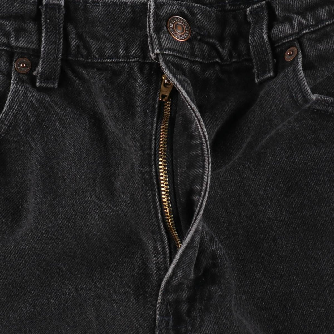 1990'S Levi's 550 Black Denim Tapered Jeans, Made in USA, Men's Size W33 (approx.), Vintage cotton black type Vintage Second Hand