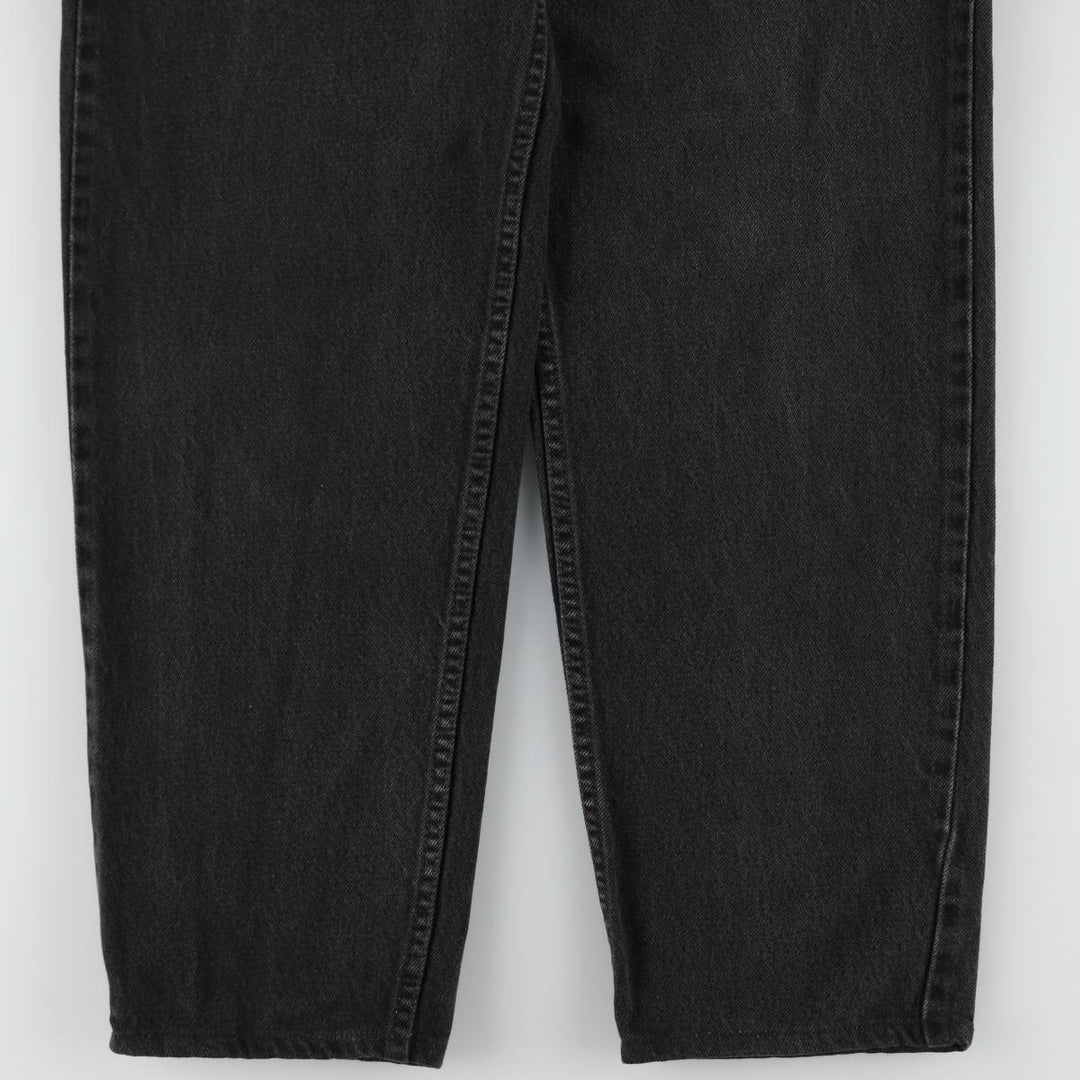 1990'S Levi's 550 Black Denim Tapered Jeans, Made in USA, Men's Size W33 (approx.), Vintage cotton black type Vintage Second Hand