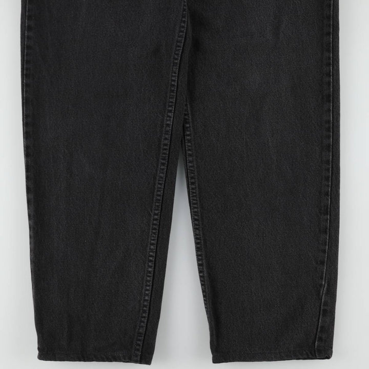 1990'S Levi's 550 Black Denim Tapered Jeans, Made in USA, Men's Size W33 (approx.), Vintage cotton black type Vintage Second Hand