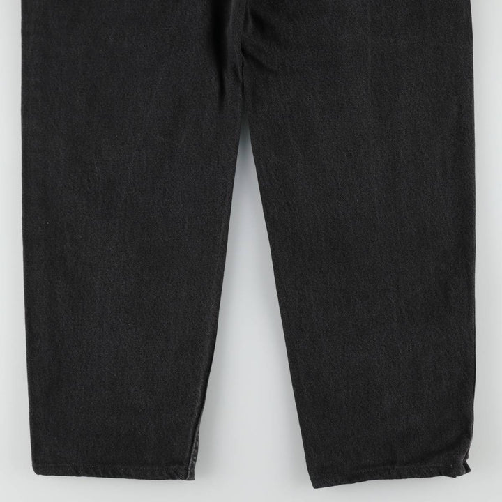 1990'S Levi's 550 Black Denim Tapered Jeans, Made in USA, Men's Size W33 (approx.), Vintage cotton black type Vintage Second Hand
