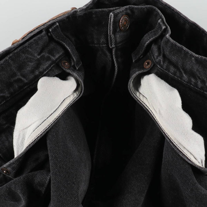 1990'S Levi's 550 Black Denim Tapered Jeans, Made in USA, Men's Size W33 (approx.), Vintage cotton black type Vintage Second Hand