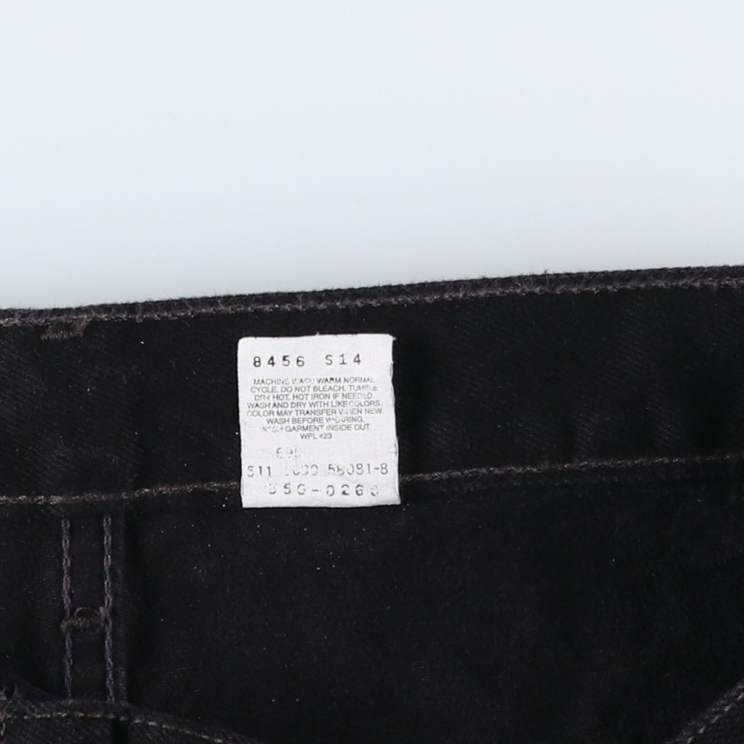 90s-00'S Levi's 550 Relaxed Fit Black Denim Tapered Jeans, Made in USA, Men's W36 (approx.) cotton black type Vintage Second Hand
