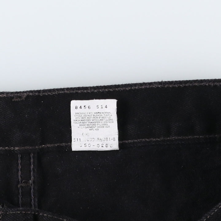90s-00'S Levi's 550 Relaxed Fit Black Denim Tapered Jeans, Made in USA, Men's W36 (approx.) cotton black type Vintage Second Hand