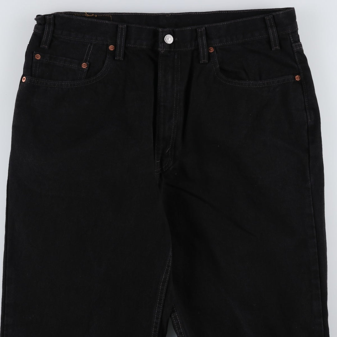 90s-00'S Levi's 550 Relaxed Fit Black Denim Tapered Jeans, Made in USA, Men's W36 (approx.) cotton black type Vintage Second Hand