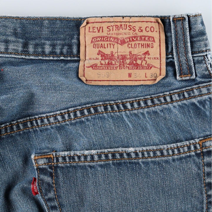 Levi's 559 RELAXED STRAIGHT straight denim pants for men, size w34 cotton blue type Vintage Second Hand