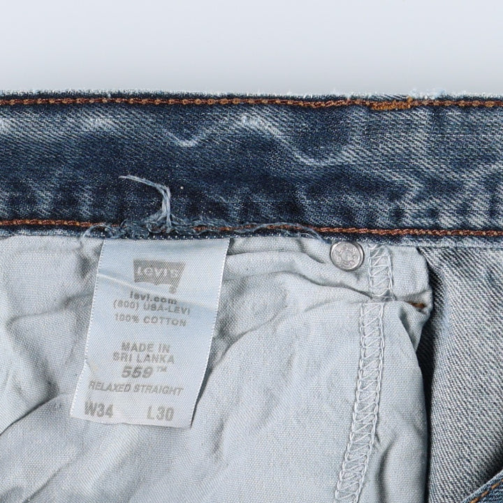 Levi's 559 RELAXED STRAIGHT straight denim pants for men, size w34 cotton blue type Vintage Second Hand