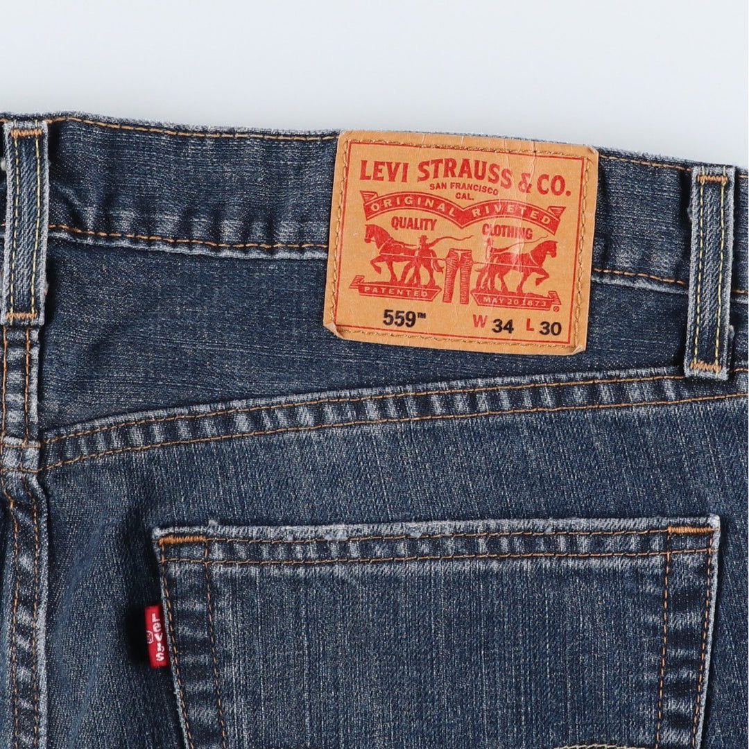 Levi's 569 straight denim pants for men, size W36 cotton blue type Vintage Second Hand