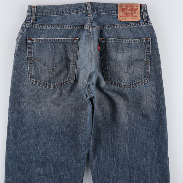 Levi's 569 LOOSE STRAIGHT straight denim pants for men, size w34 cotton blue type Vintage Second Hand