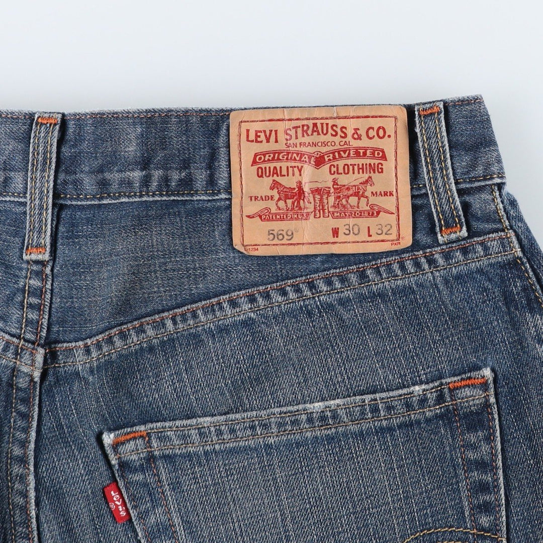 Levi's 569 Loose Straight Denim Pants, Men's Size W31 (approx.) cotton blue type Vintage Second Hand