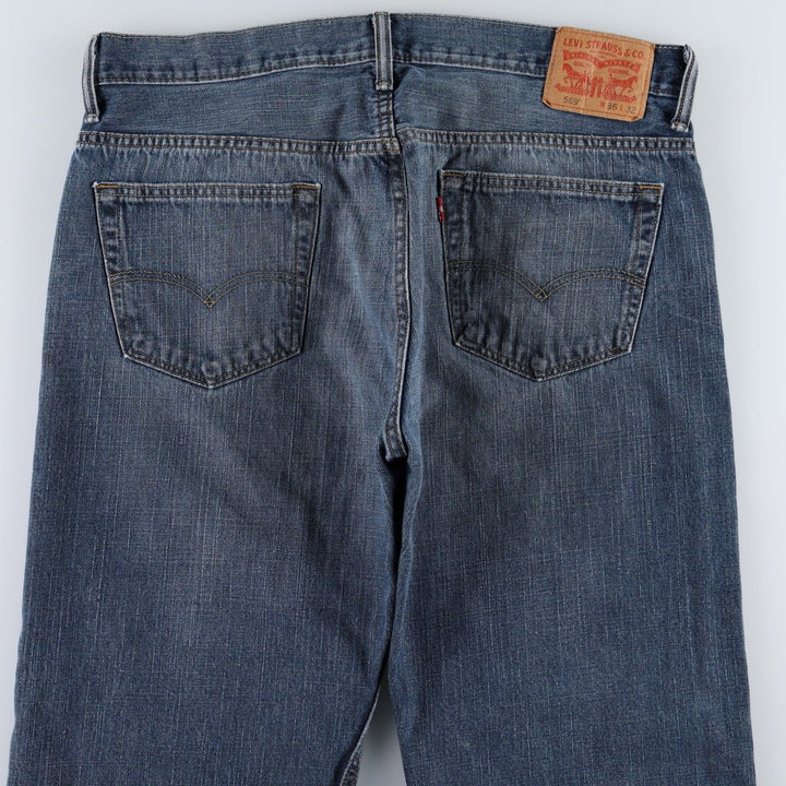 Levi's 569 straight denim pants for men, size W37 cotton blue type Vintage Second Hand