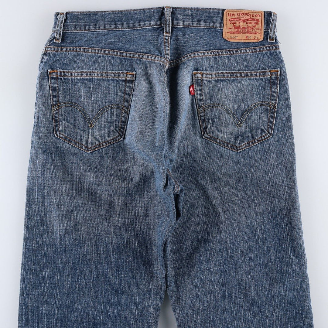 Levi's 559 RELAXED STRAIGHT straight denim pants for men, equivalent to w35 cotton blue type Vintage Second Hand