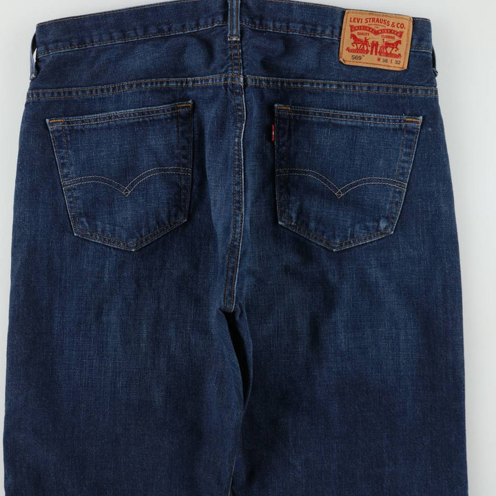 Levi's 569 straight denim pants for men, size W37 cotton blue type Vintage Second Hand